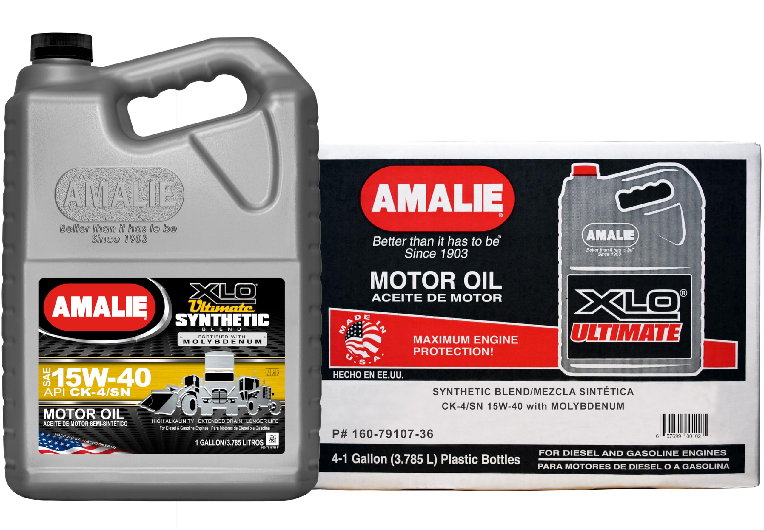 Amazon.com: AMALIE XLO Ultimate 15W-40 Synthetic Blend Engine Oil
